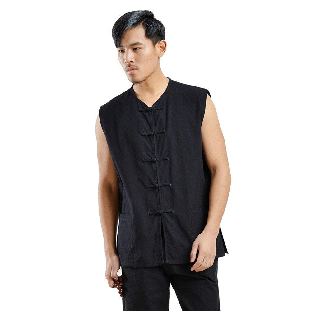 ZooBoo Kung Fu Uniform Vest - Traditional Chinese Qi Gong Martial Arts Clothing for Tai Chi, Wushu & Kung Fu Training - Perfect for Martial Arts Practice, Performance & Cosplay