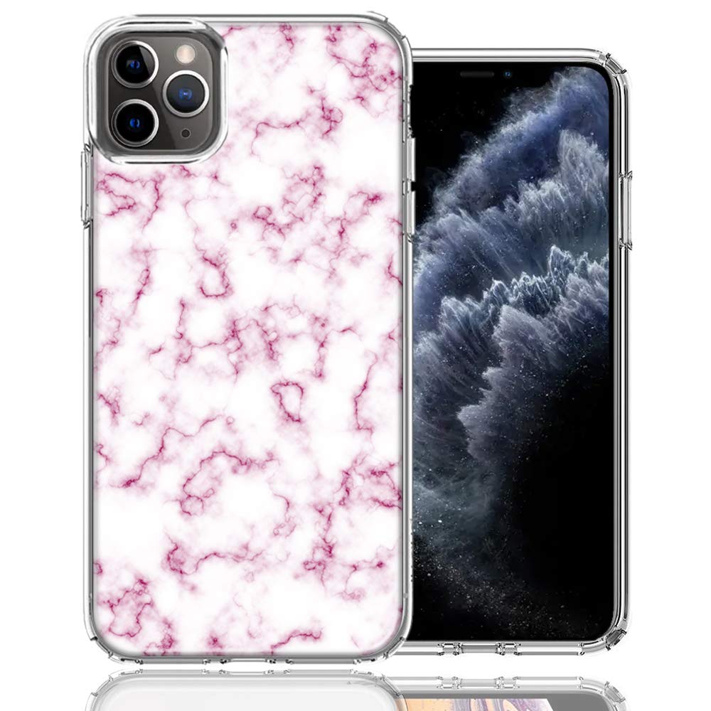 Pink Marble Phone Case for Apple iPhone 12 Pro/12 - Double Layer Protective Cover with Shock Absorption | Perfect for Everyday Use, Office & Travel Protection