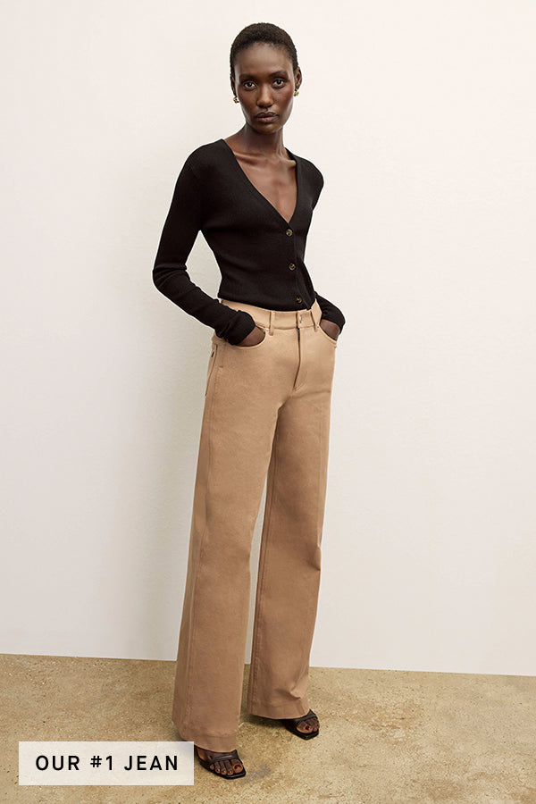 Milo Wide Leg Jeans for Women - Eco-Friendly Stretch Denim Pants with Comfortable Fit - Perfect for Casual Wear, Office, and Travel
