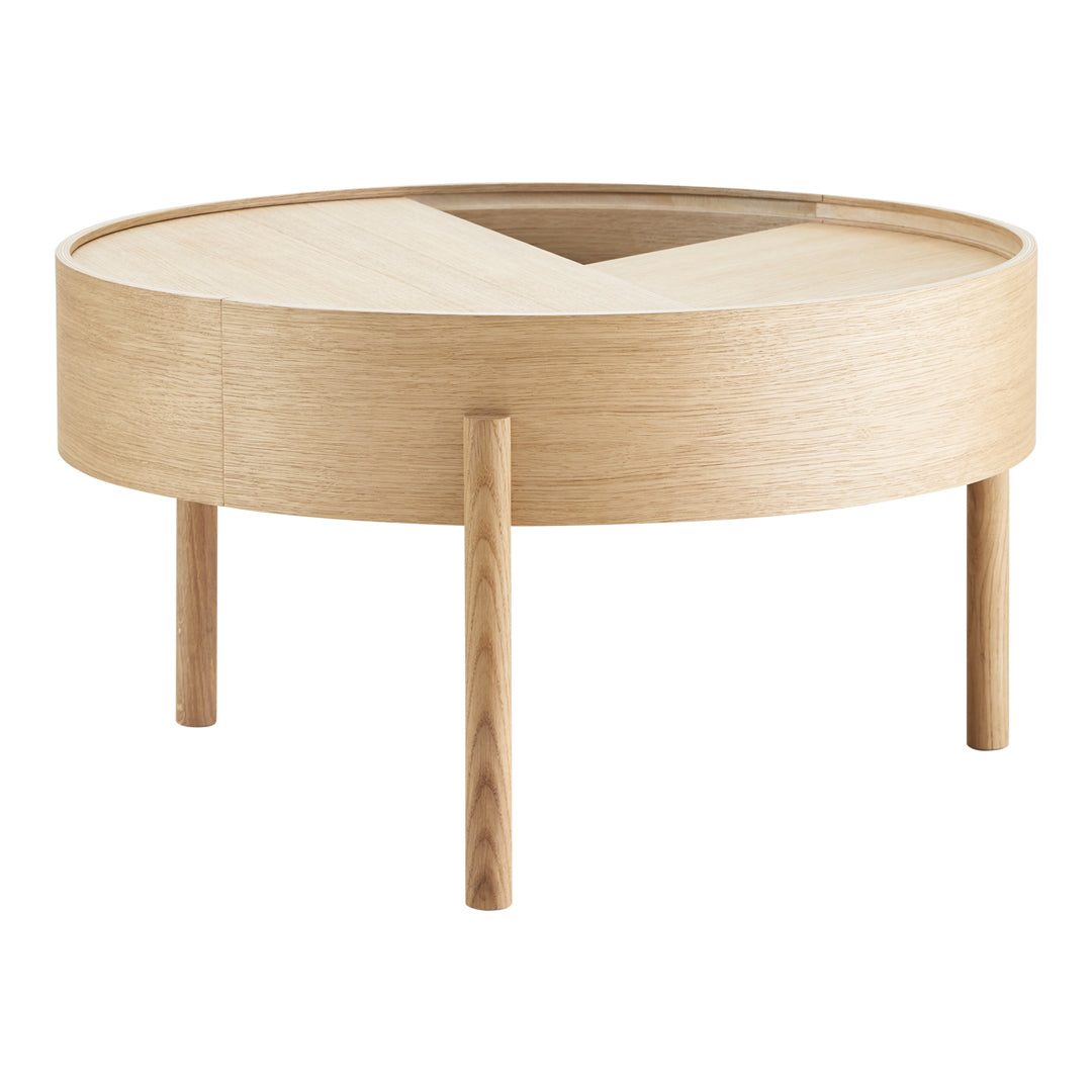 Modern Arc Coffee Table - Mid-Century Style Wooden Living Room Furniture for Home Decor | Perfect for Small Spaces, Apartments & Lounge Areas