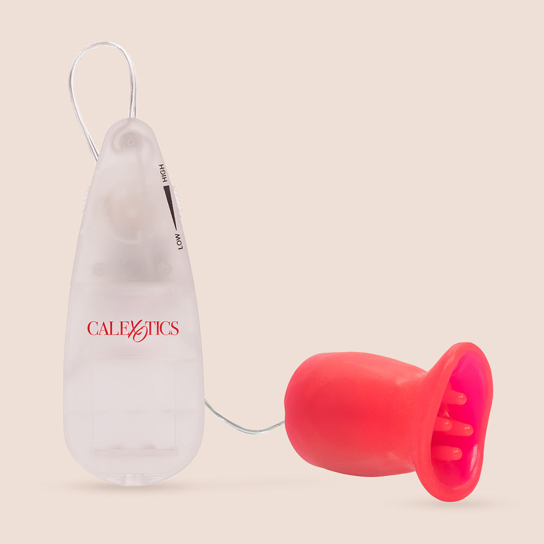 CalExotics P—ssy Pleaser™ Clit Stimulator with Wired Remote Control - Powerful Clitoral Vibrator for Solo Play & Couples Use