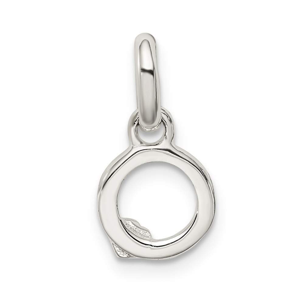 Roy Rose Jewelry Sterling Silver Letter 'O' Enamel Pendant Necklace - Perfect for Gifts, Birthdays & Personalized Jewelry