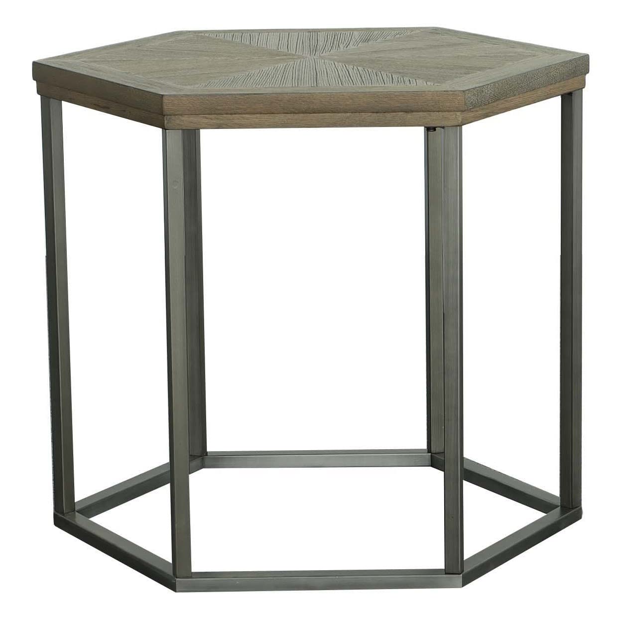 Progressive Furniture Adison Cove Hexagon End Table in Ash Blonde - Modern Side Table for Living Room, Bedroom, or Office Decor