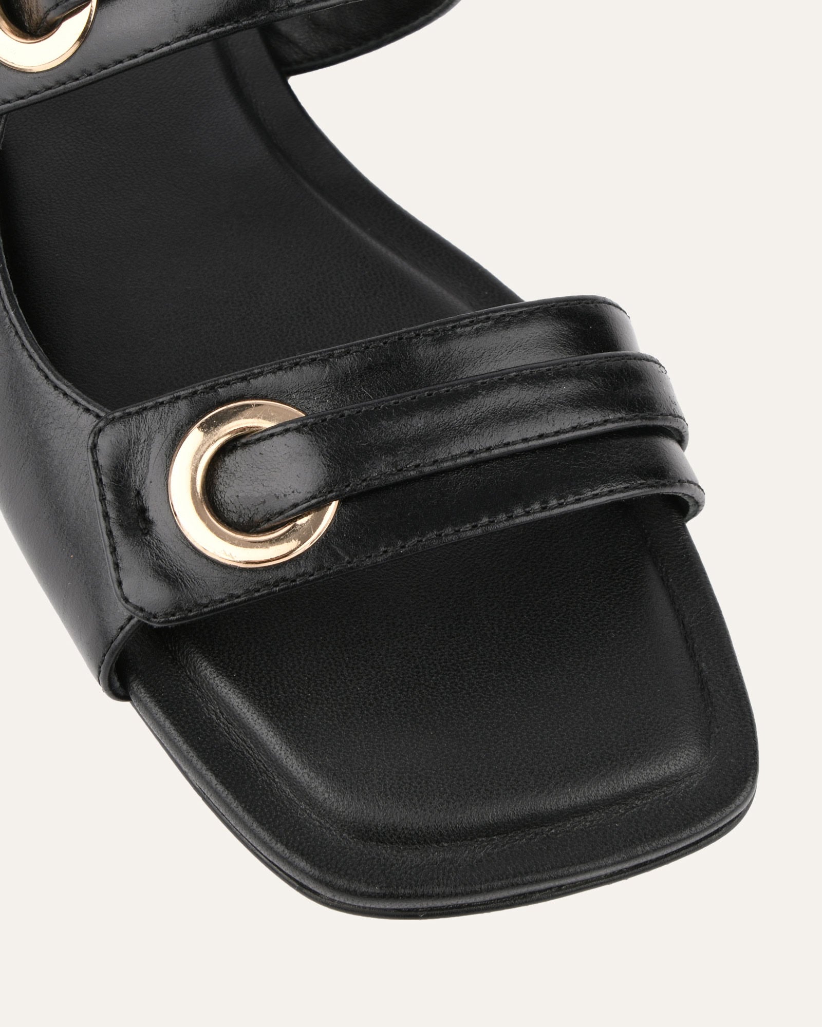 Quilt Flat Sandals for Women - Black Leather Comfortable Slip-On Summer Shoes | Perfect for Beach, Vacation, and Casual Outings