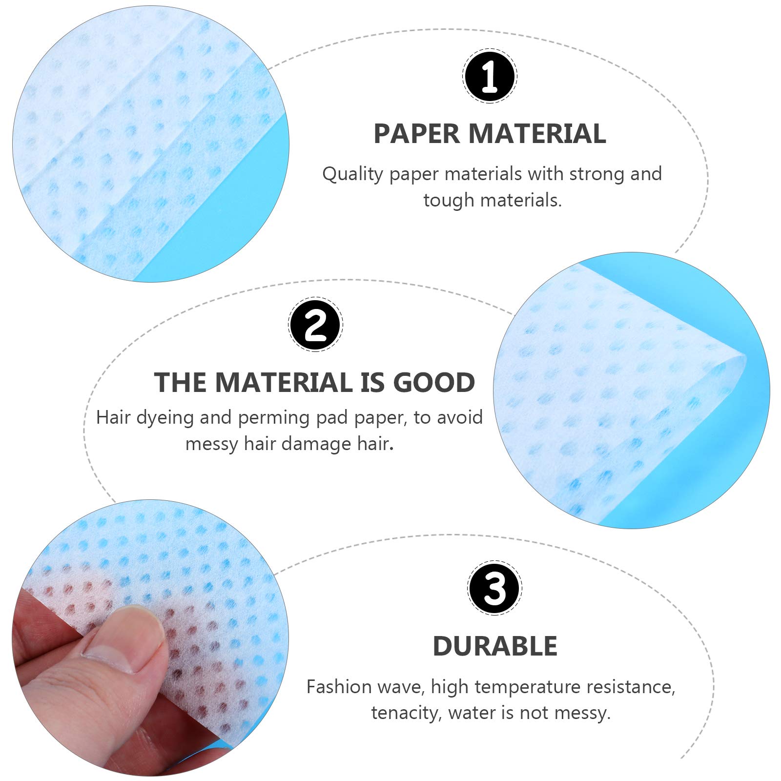 1000pcs Salon Perm Paper Wraps - White Disposable Quick Dry Cotton Perm End Papers for Hair Curling & Styling | Professional Salon Supplies for Perms, Waves & Hair Treatments