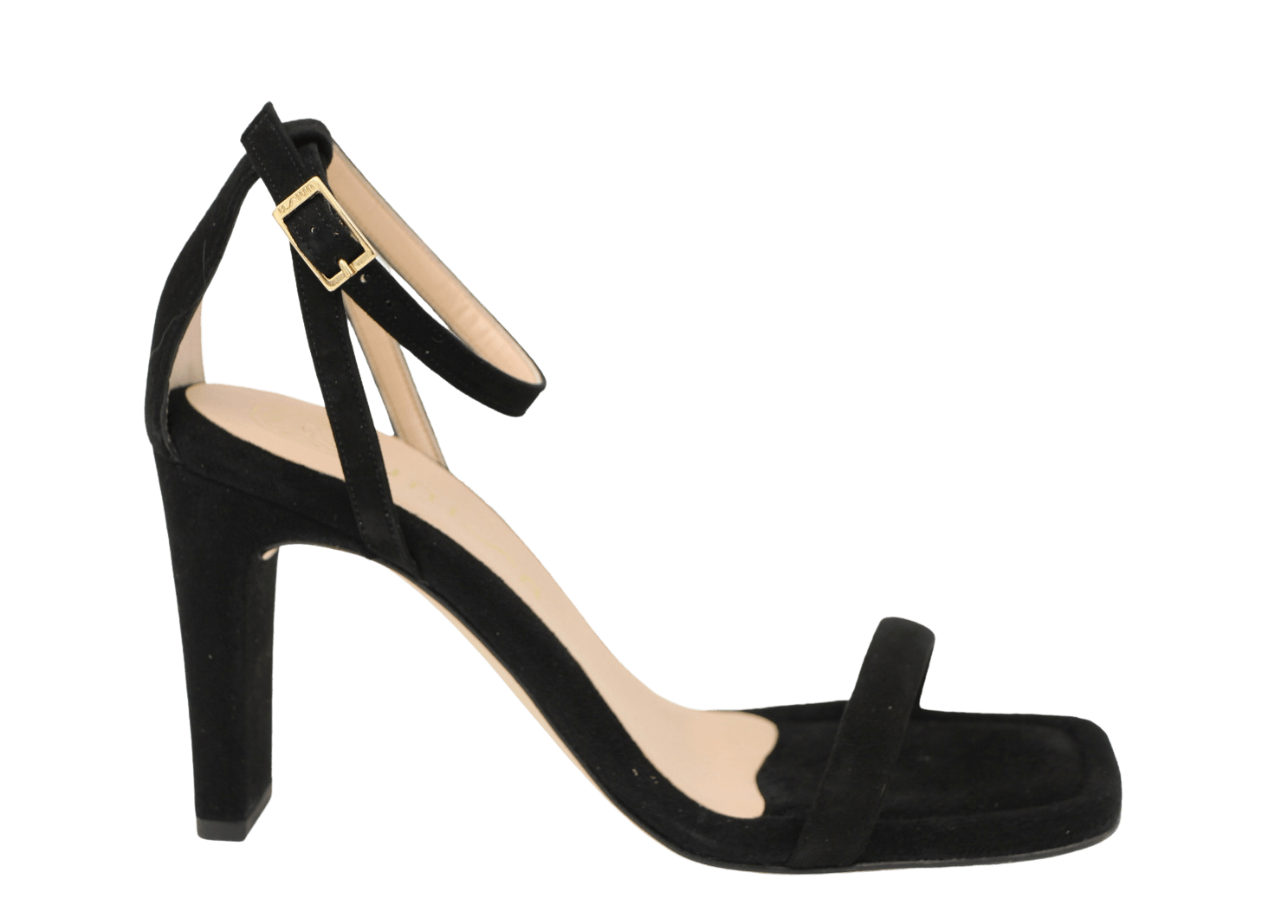 UNISA Sabina Black Suede Barely There Sandals for Women - Comfortable Minimalist Strappy Heels for Summer, Beach, and Casual Outings