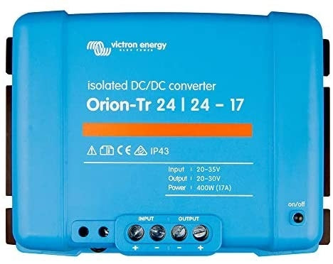Victron Energy Orion Tr 24/24 17A 400W Isolated DC-DC Converter - Power Supply for RVs, Boats & Off-Grid Solar Systems
