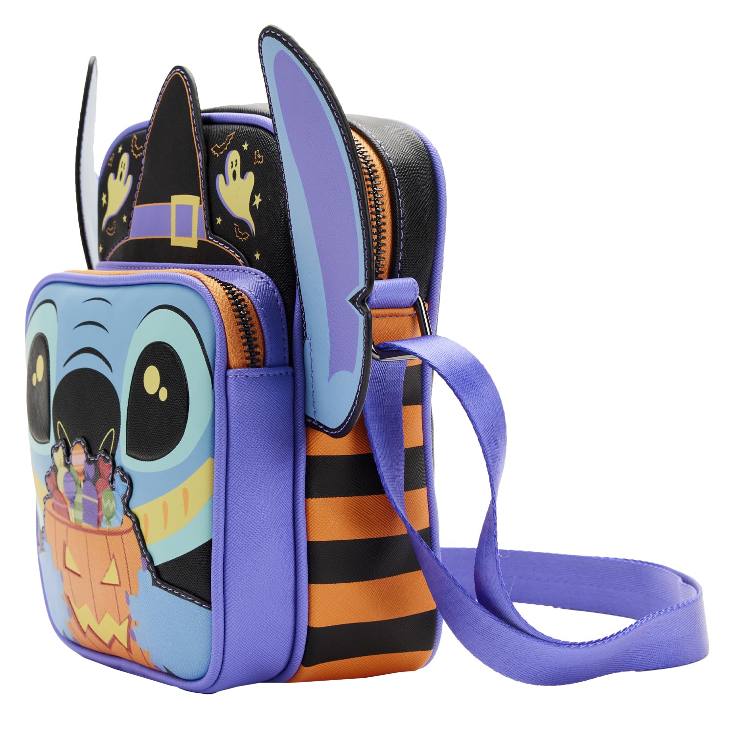 Loungefly Disney Lilo & Stitch Halloween Candy Cosplay Passport Bag - Cute Crossbody Purse for Disney Fans, Cosplay & Theme Park Outfits