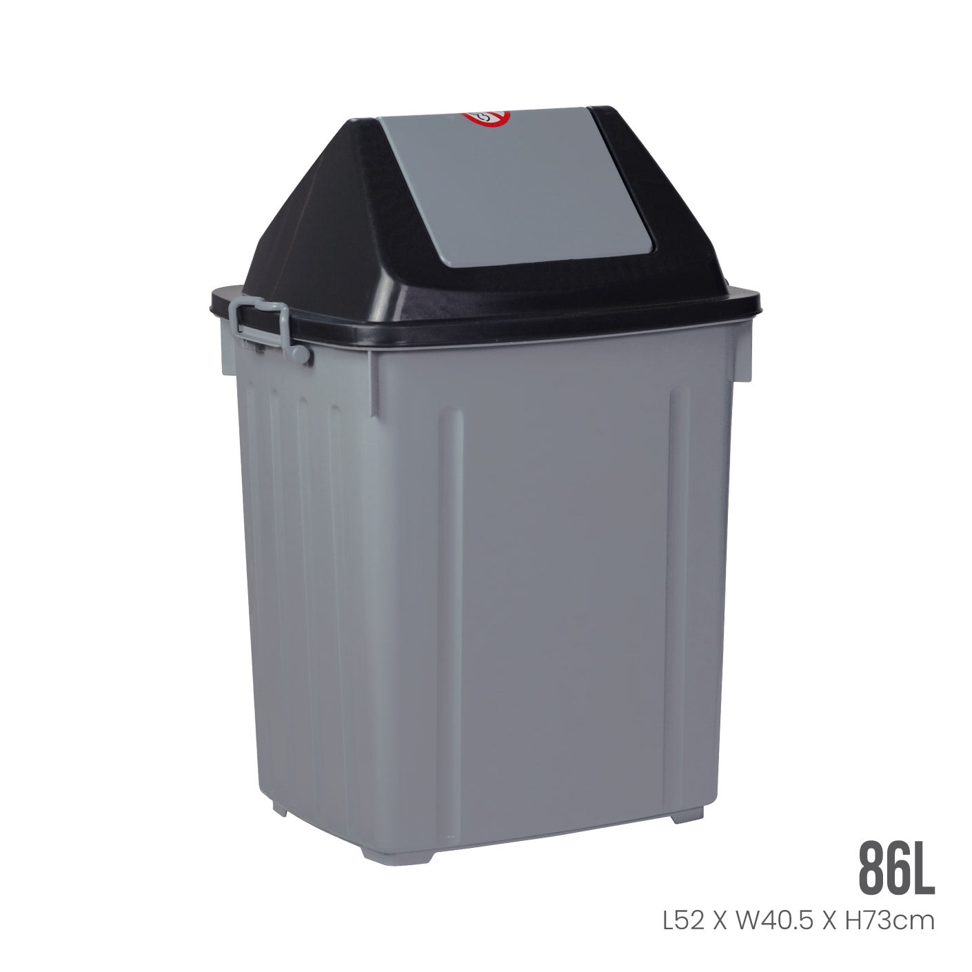 86L (1500) Large Capacity Trash Can with Lid - Heavy Duty Garbage Bin for Kitchen, Office, Outdoor, and Commercial Use