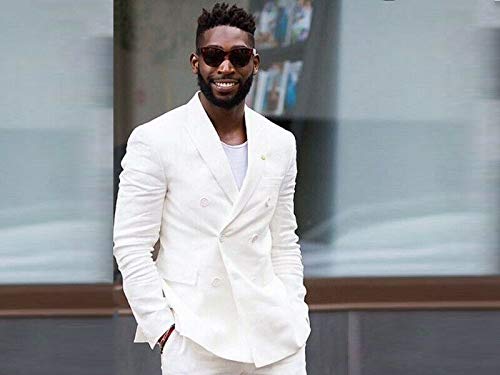 Men's Linen Cotton Shorts Suit - Slim Fit Casual Blazer & Shorts Set for Beach Wedding, Groom Attire, Summer Outfits - Perfect for Tropical Vacations, Outdoor Ceremonies and Resort Wear