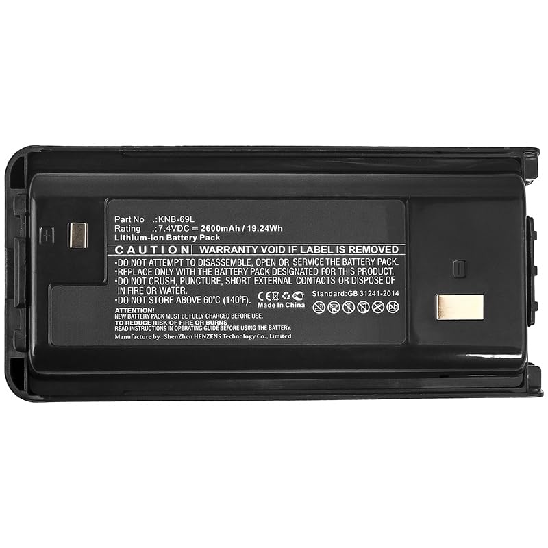 Synergy Digital 2-Way Radio Battery - 2600mAh Li-ion 7.4V Replacement for Kenwood TK-2400VP & KNB-69L | Long-Lasting Power for Construction, Security & Outdoor Communication