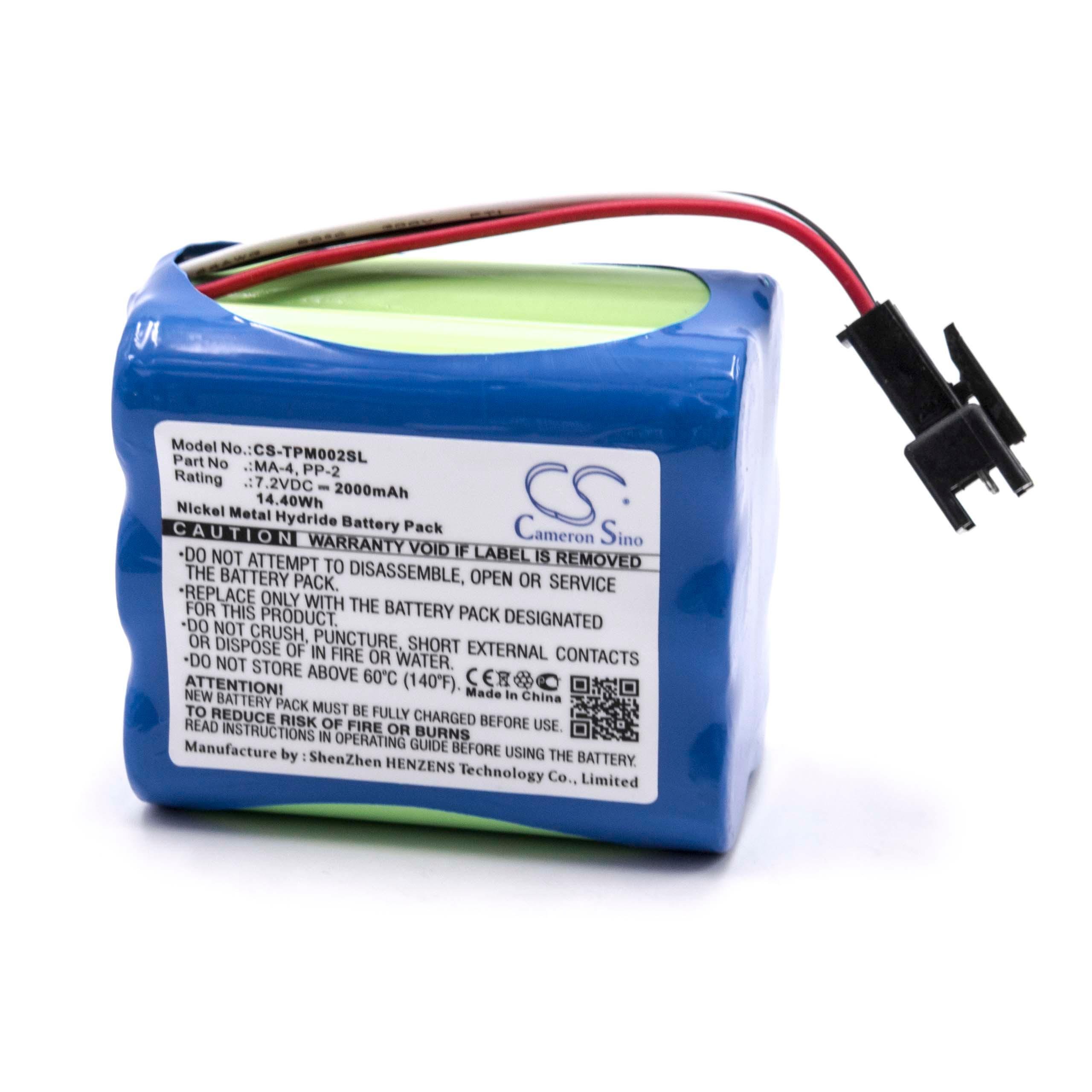 VHBW 2000mAh 7.2V NiMH Replacement Battery Compatible with Tivoli PAL+ and PAL BT Radio - Perfect for Home, Office, and Outdoor Use