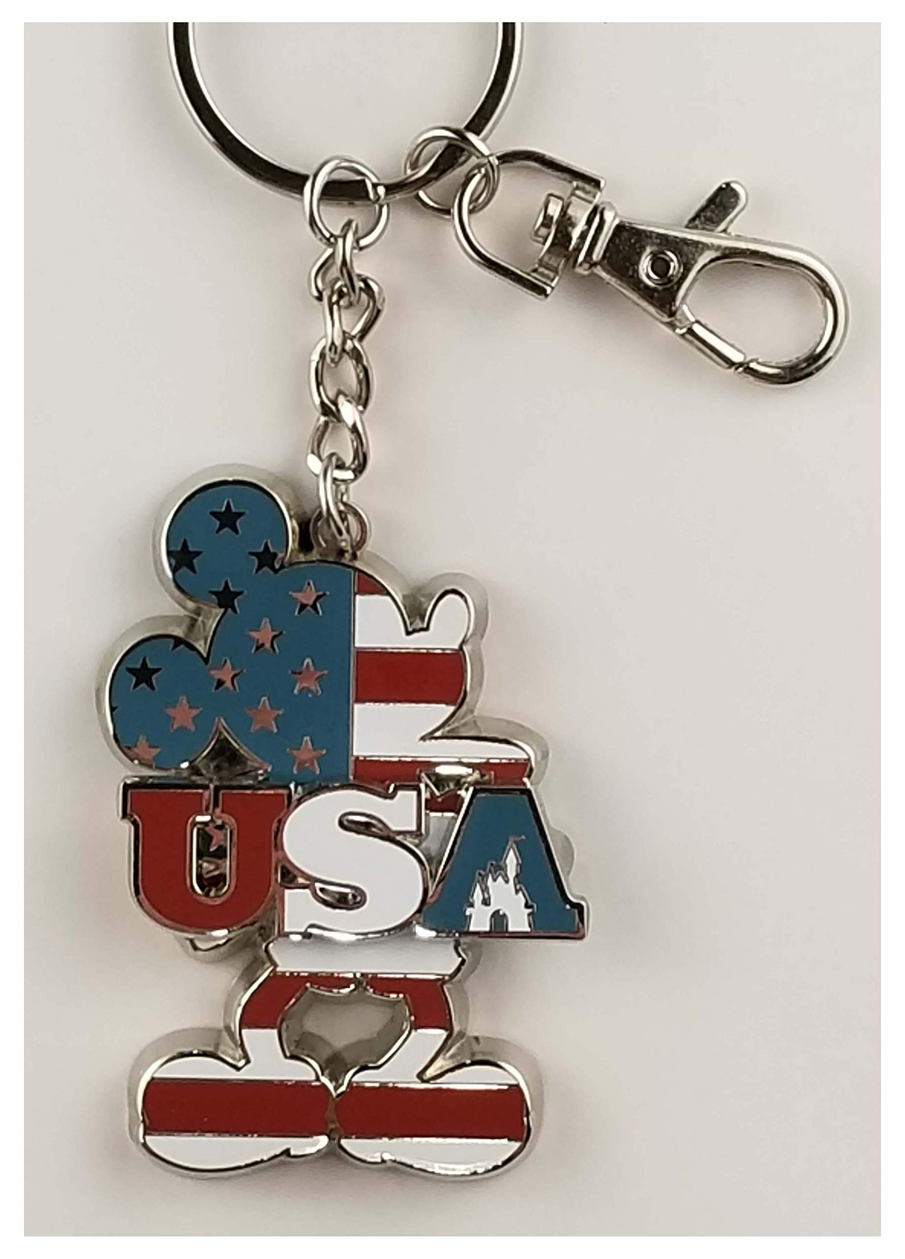 Disney Parks Mickey Mouse Keychain - American Souvenir - Perfect for Disney Fans, Travel Gifts & Key Accessories