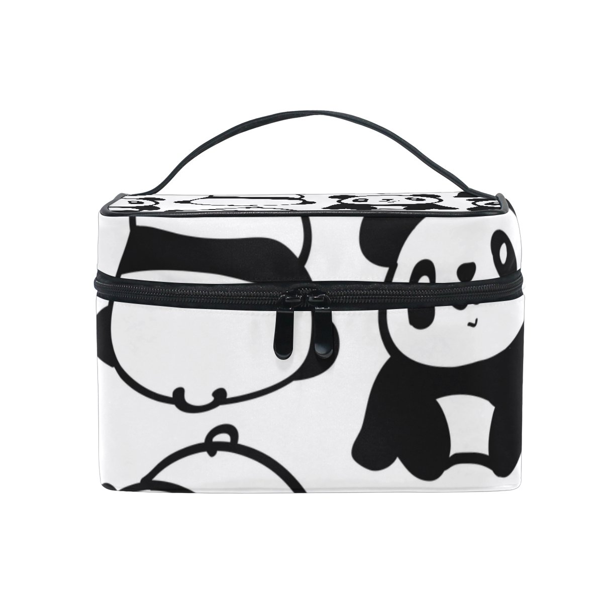 Cute Panda Cosmetic Bag for Travel - Waterproof Makeup Train Case Storage Organizer with Zipper - Perfect for Girls, Women, Teens - Great for Travel, Gym, School & Daily Use
