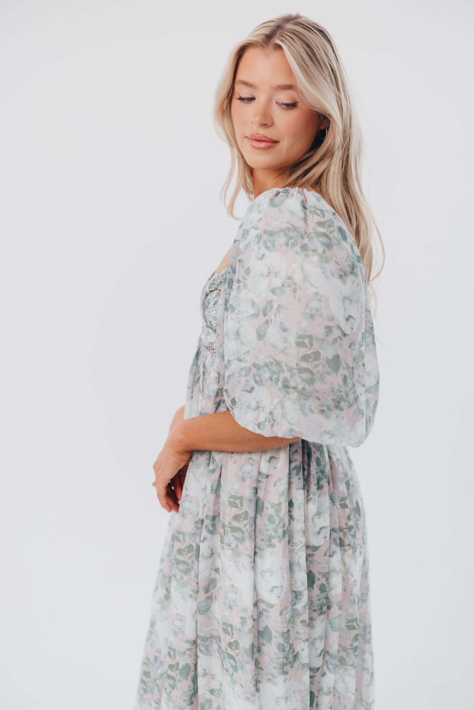 Harlow Maxi Dress in Forest Green - Bump Friendly Maternity Dress (Sizes S-XL) for Pregnancy, Nursing & Everyday Comfort