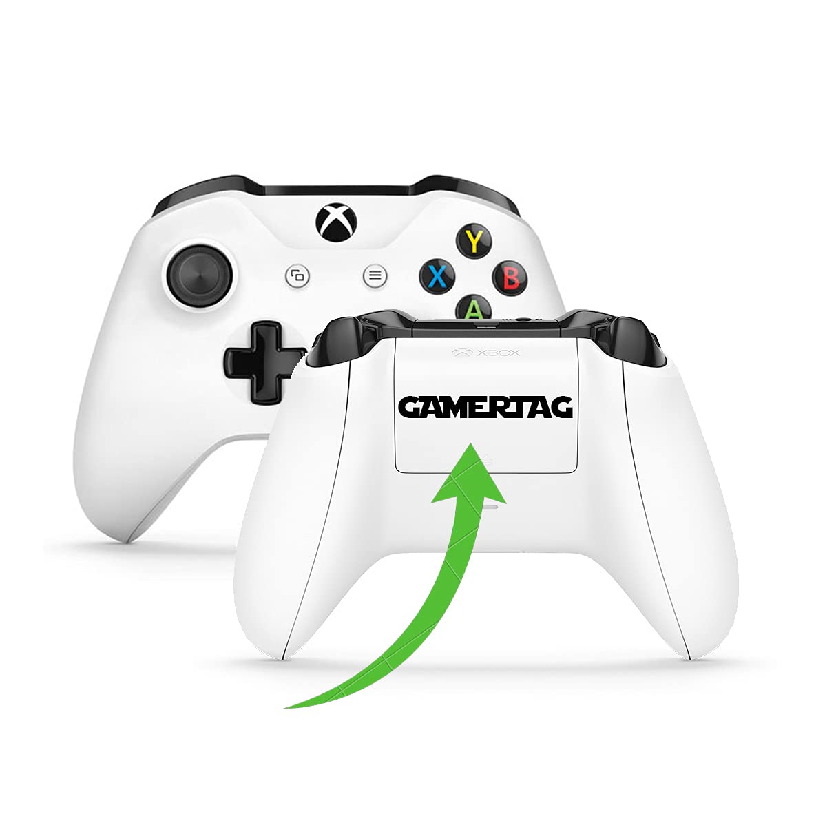 Custom Xbox One S/X Controller Gamertag Decal - Personalized Name & Initials Skin for Wireless Controllers - Perfect for Gaming, Live Streaming & Esports Tournaments