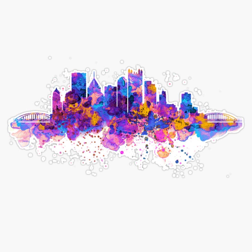 Pittsburgh Skyline Vinyl Decal - Waterproof Sticker for Car, Laptop, Wall, Window | 5 Inch Durable Bumper Sticker - Perfect for Home Decor, Office, Gifts & Travel Accessories