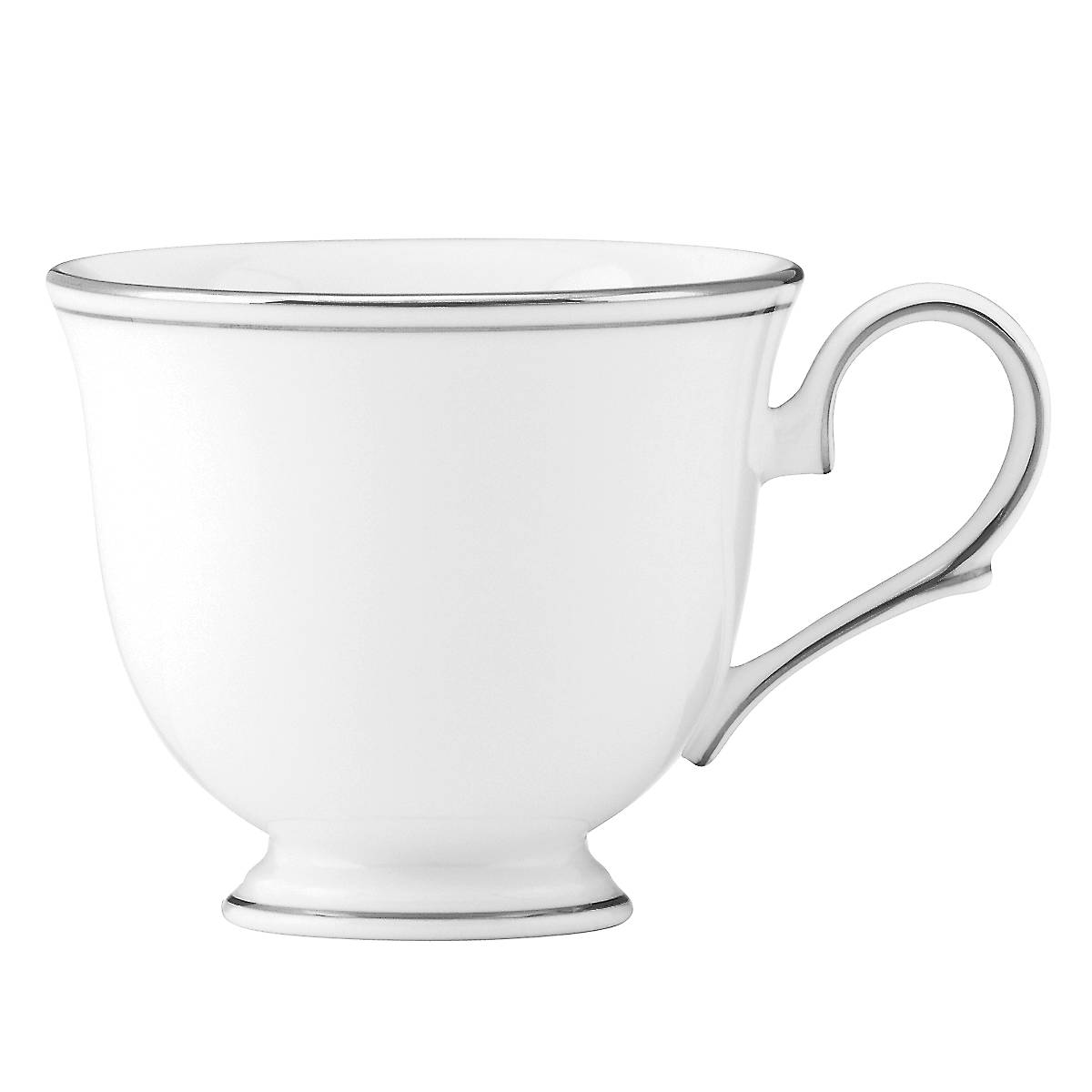 Federal Platinum Teacup - Elegant Porcelain Tea Cup Set for Afternoon Tea, Gifts & Home Decor - Perfect for English Tea Parties, Bridal Showers & Luxury Dining