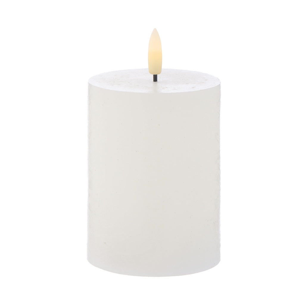 Amalfi Huge LED Flickering Candle - 10 Inch White Flameless Candles for Home Decor, Wedding Centerpieces & Romantic Ambiance