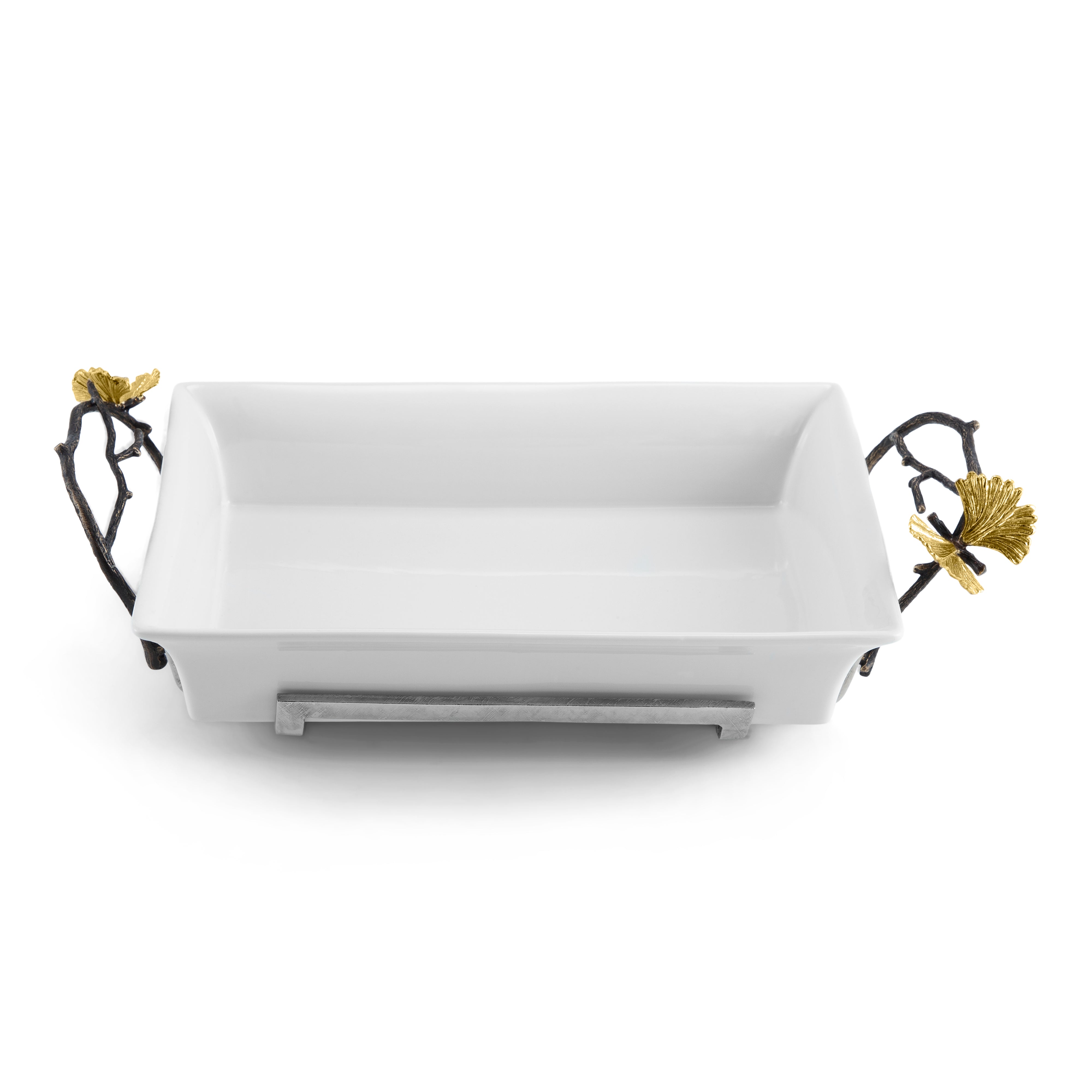 Butterfly Ginkgo Casserole Dish - 3.5QT Ceramic Baking Pot with Lid - Oven & Stovetop Safe - Perfect for Soups, Stews & Casseroles - Elegant Serving Dish for Family Dinners & Holiday Meals