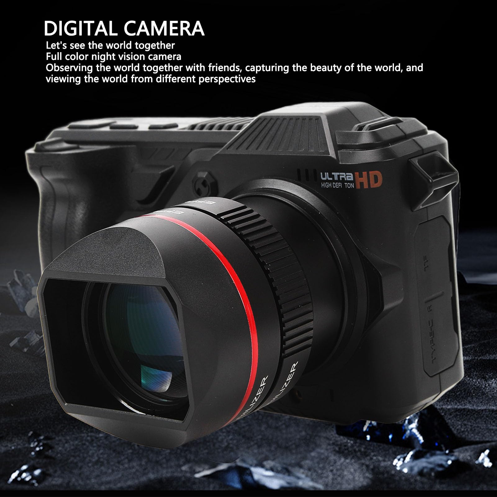 5K 50MP Digital Camera with 4 Inch Screen, WiFi Vlogging Camera - 50X Digital Zoom, Wide Angle Lens & Full Color Night Vision for Photography & Video - Perfect for Travel, YouTube Vlogging and Low Light Shooting