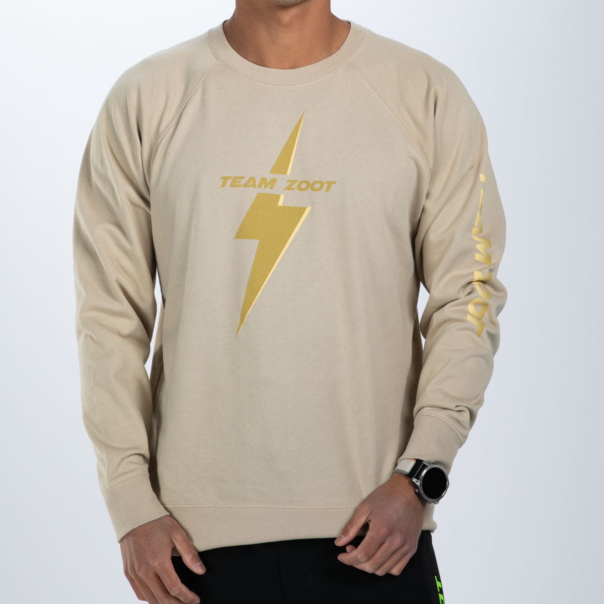 Unisex Terry Crew Team Zoot 2025 Sand - Comfortable Casual Wear for Gym, Beach & Everyday Outfits