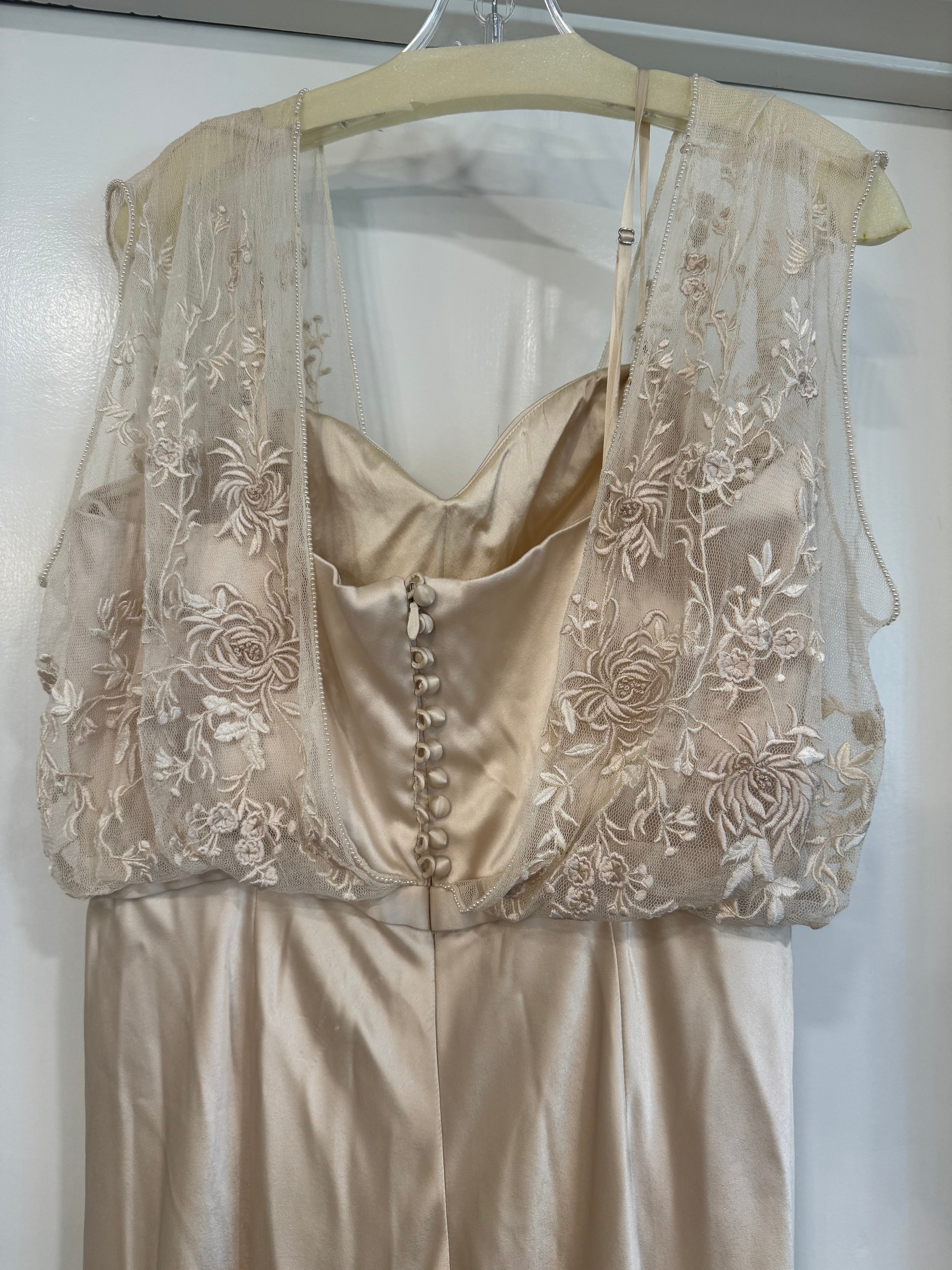 Catherine Deane Zaden Gown - Elegant Long Sleeve Lace Wedding Dress for Bride, Perfect for Church Ceremony & Formal Evening Events