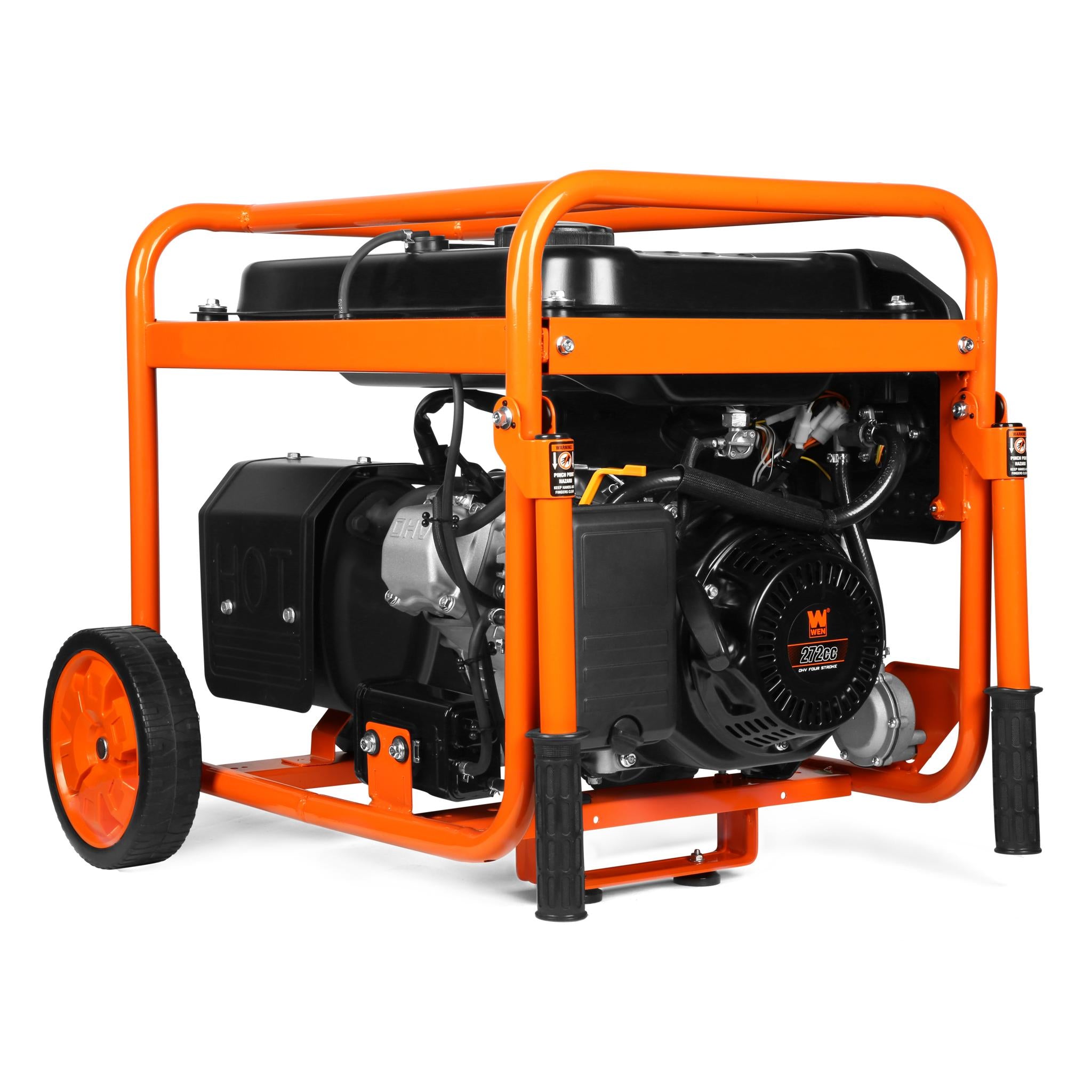 WEN DF623X 6250-Watt Dual Fuel Portable Generator with Electric Start - 120V/240V Output, Wheel Kit & CO Sensor - Perfect for Home Backup Power, Camping & Job Sites