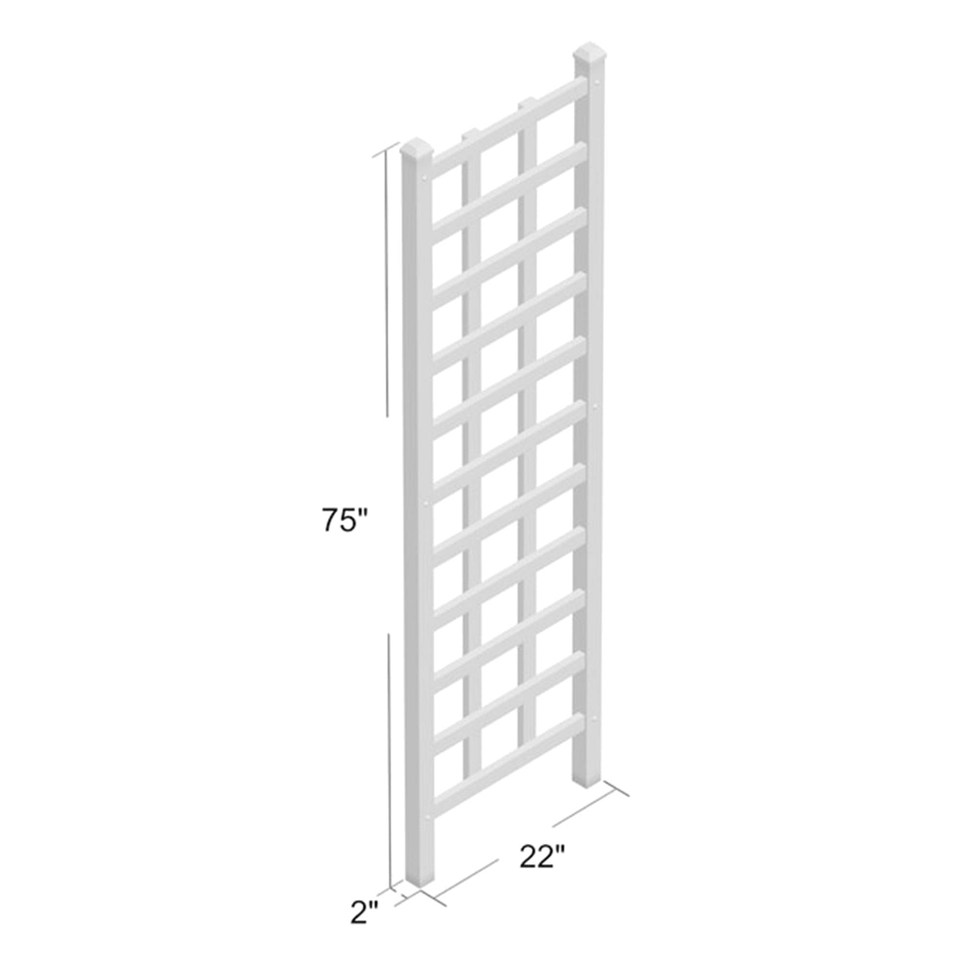 Dura-Trel Elmwood 22x75 Inch Indoor/Outdoor Garden Trellis with Ground Anchors - Plant Support for Vines, Climbing Plants, Flowers & Vegetables in Mocha - Perfect for Backyard, Patio, Balcony & Vertical Gardening