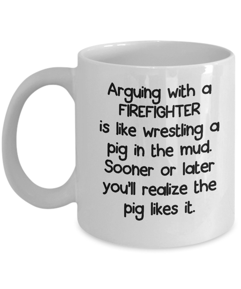 Funny Valentine's Day Gifts for Firefighters - Unique & Sarcastic Coffee Lover Presents from Friends | Perfect for Fire Station Humor & Coffee Break Gags