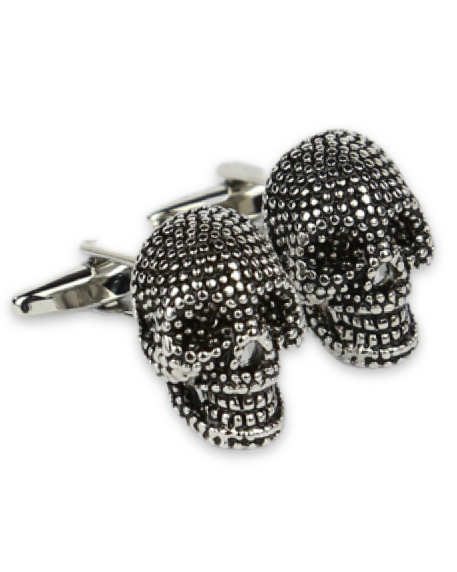 DÉCLIC Skull Textured Cufflinks for Men - Premium Stainless Steel Dress Shirt Accessories - Perfect for Weddings, Business Meetings & Formal Events