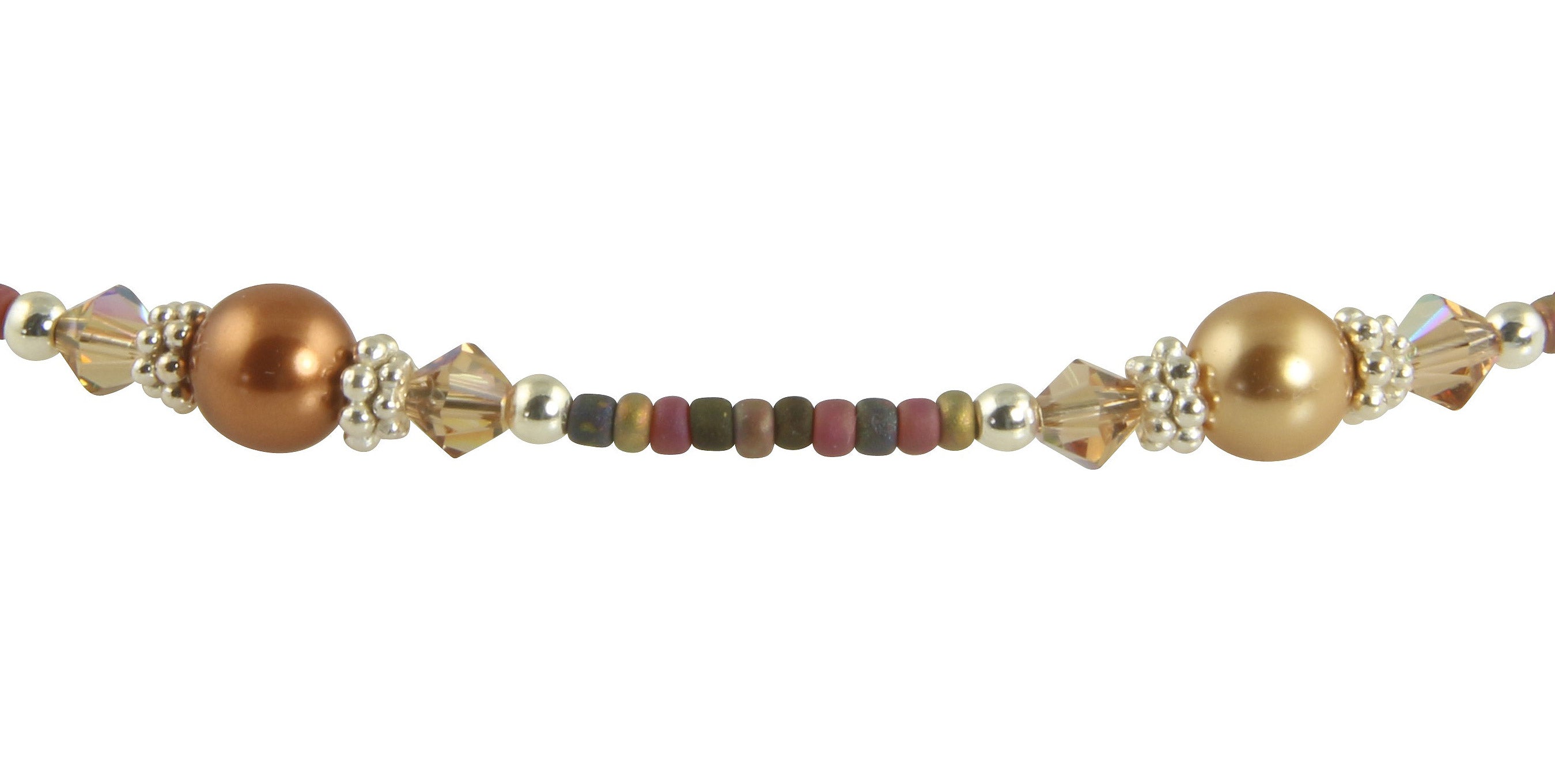 Elegant Autumn Brown Pearl Beaded Anklet - Boho Chic Ankle Bracelet for Women, Handmade Jewelry Gift for Her | Perfect for Beach Weddings, Summer Outfits & Boho Fashion
