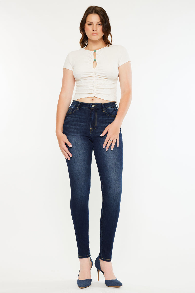 Effie Essentials High Rise Skinny Jeans for Women - Curvy Fit Stretch Denim Pants - Perfect for Casual Wear, Office & Night Out
