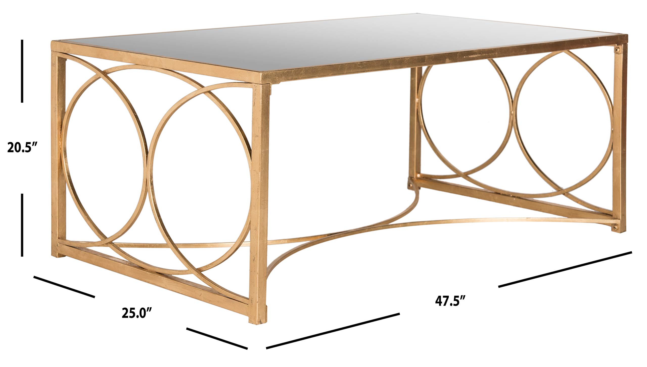 SAFAVIEH Melosa Gold Coffee Table - Modern Living Room Centerpiece for Home Decor, Stylish & Durable Accent Table - Perfect for Living Rooms, Offices & Apartments