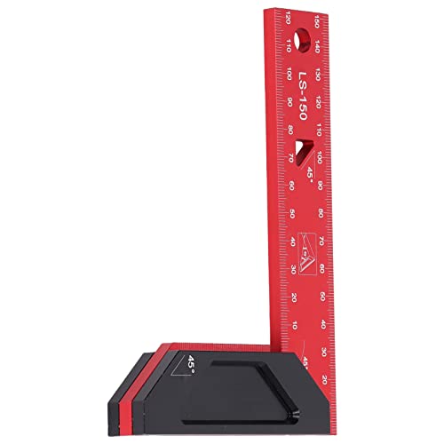 High Precision Woodworking Square - 150mm Durable Aluminum L-Shaped Ruler for Accurate Marking & Measuring | Perfect for Carpentry, DIY Projects & Metalworking