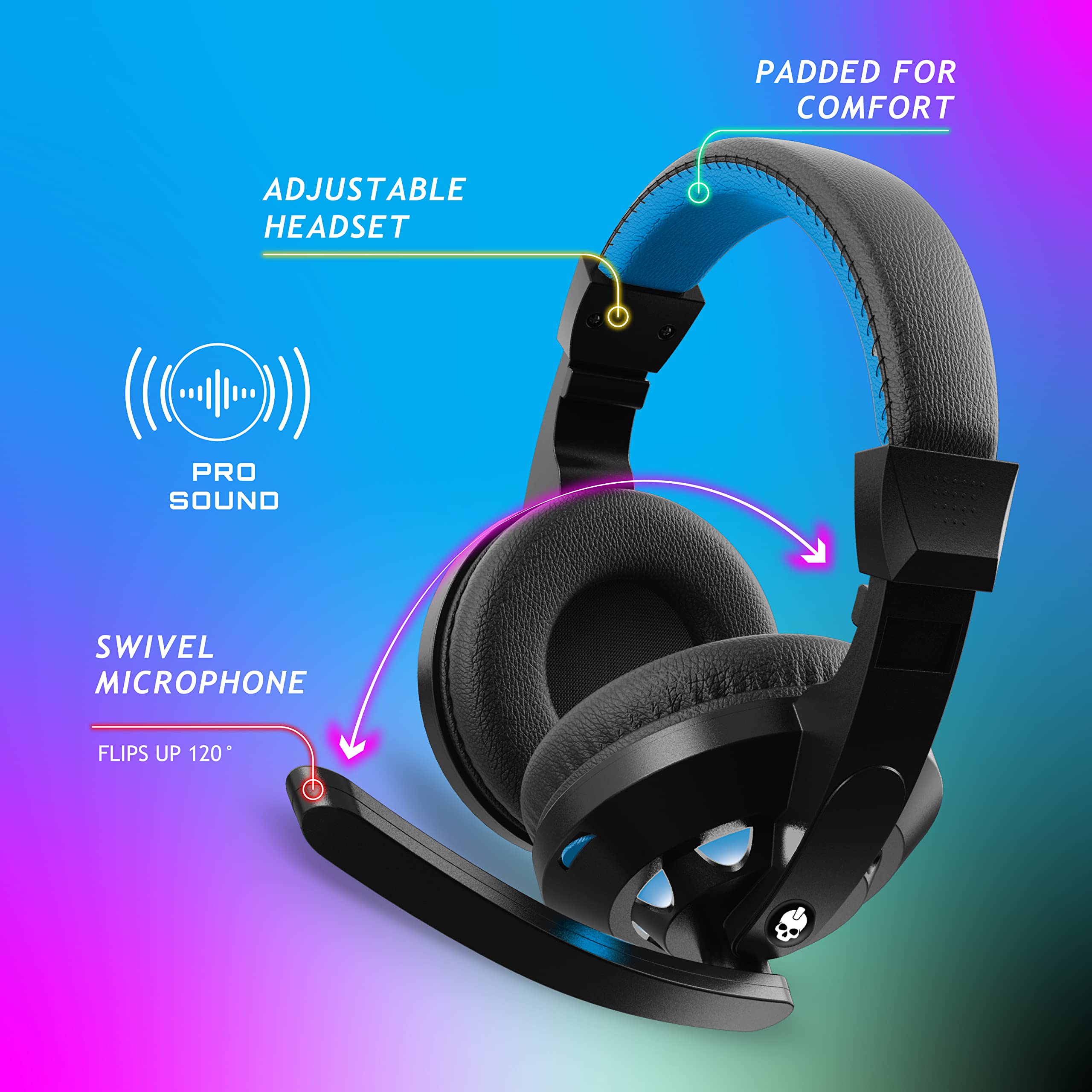 4-Piece Pro Gaming Accessories Bundle with LED Mouse, RGB Mousepad, Backlit Keyboard & Light-Up Headset | E-Sports Gaming Gear for PC, PS5, Xbox Series X/S | Perfect for Competitive Gaming, Streaming & Night Battles