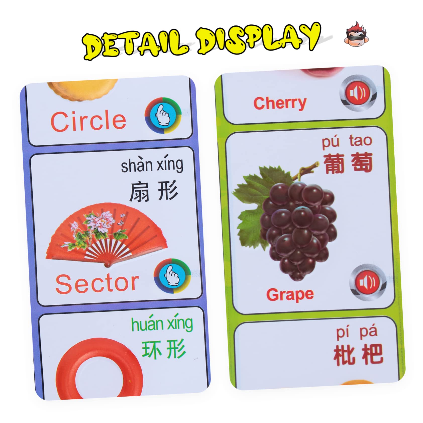 BCOATH 6-Piece Interactive Voice Hanging Picture Educational Toy for Kids - Early Learning Audio Board with Sound Effects | Perfect for Preschool Classroom & Home Learning Activities