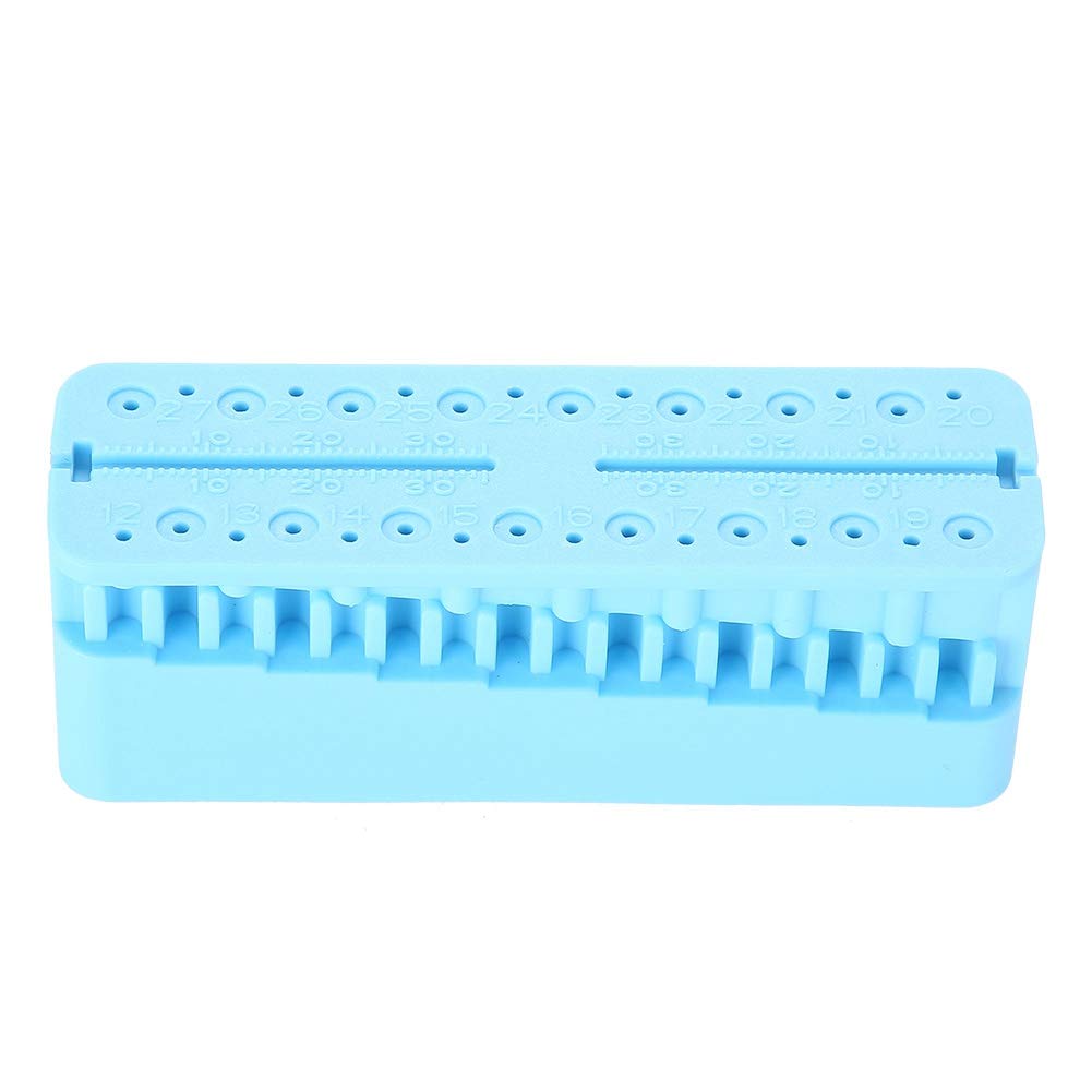**Endo Block ProTaper File Ruler - Professional Dental Measuring Tools Holder Stand (Blue) - Precise Measurement for Endodontic Procedures & Dental Clinics**
