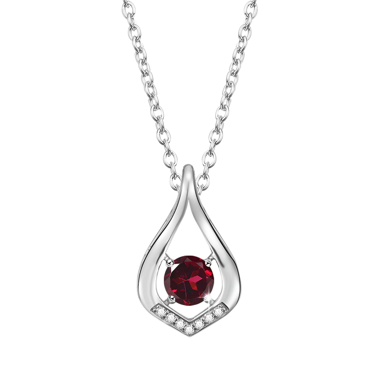 12 Months Colorful Birthstone Necklace for Women - Sterling Silver Infinity Pendant Jewelry Gift for Anniversary, Birthday, Christmas & Valentine's Day | Perfect for Everyday Wear, Special Occasions & Thoughtful Gifting
