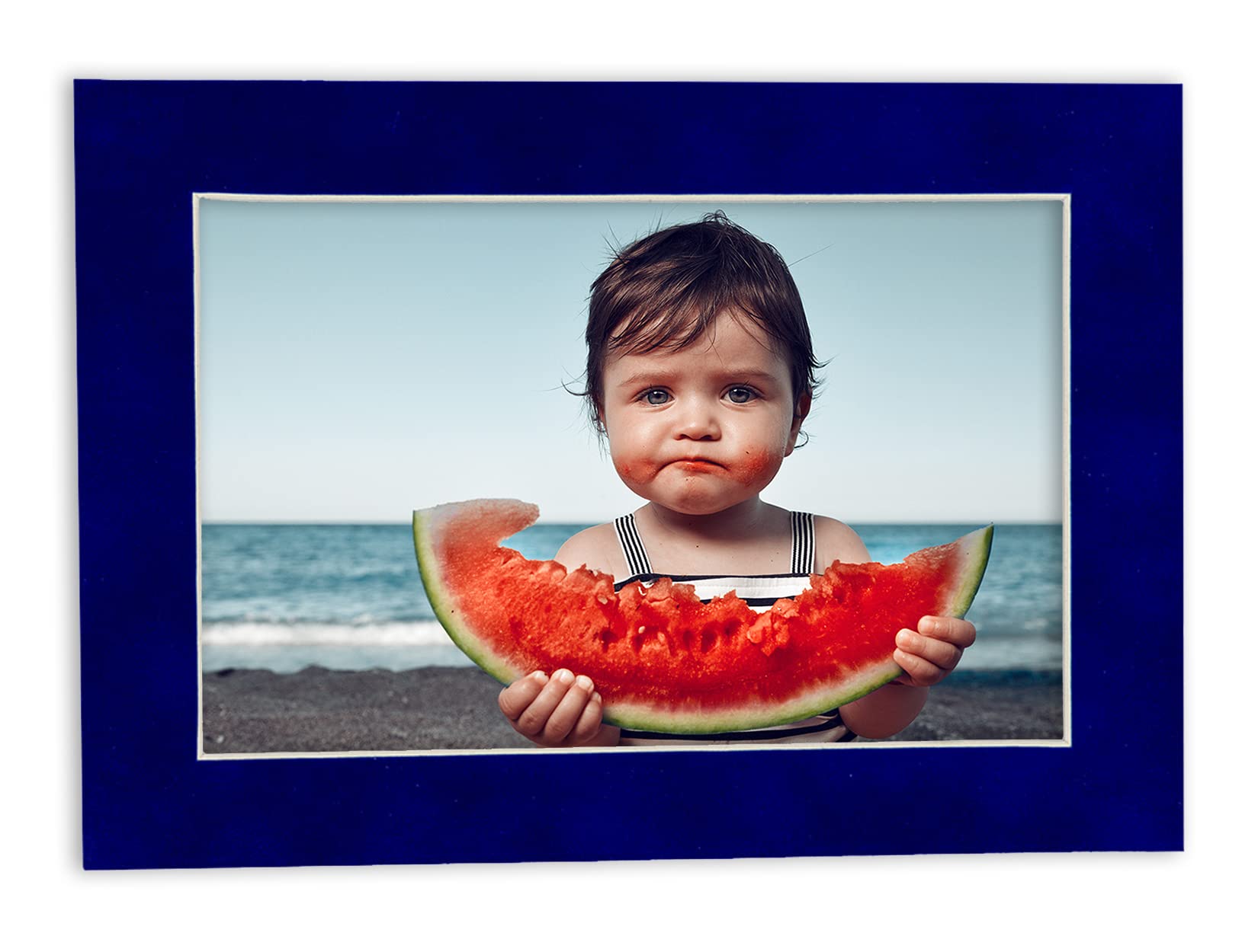 30x40 Acid-Free Royal Blue Suede Precut Mat Board for 28x38 Photos - Bevel Cut with Backing Board & Self-Seal Crystal Clear Photo Mat Bag - 4-Ply Thickness for Picture Framing, Art Displays & Home Decor