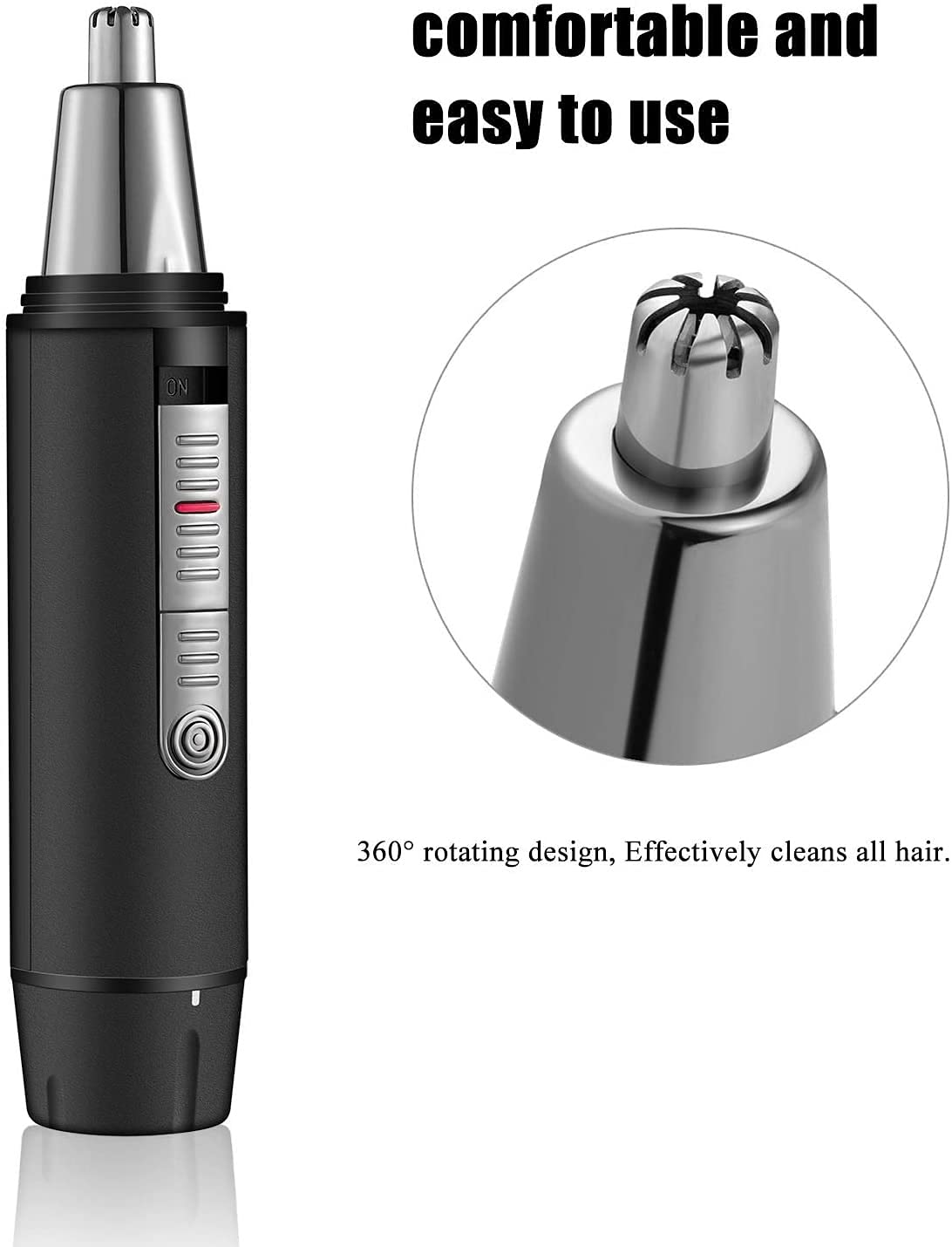 Professional USB Rechargeable Ear & Nose Hair Trimmer for Men & Women - Waterproof Lightweight Nasal Hair Clipper for Personal Grooming - Perfect for Travel, Home & Gym Use