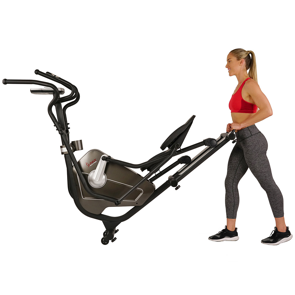 Circuit Zone Elliptical Trainer Machine with Heart Rate Monitor - Low Impact Cardio Equipment for Home Gym & Full Body Workout