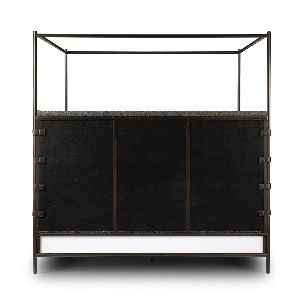 Stylish Anders Canopy Bed in Knoll Charcoal - Queen Size for Luxurious Bedroom Decor | Perfect for Master Suites & Guest Rooms