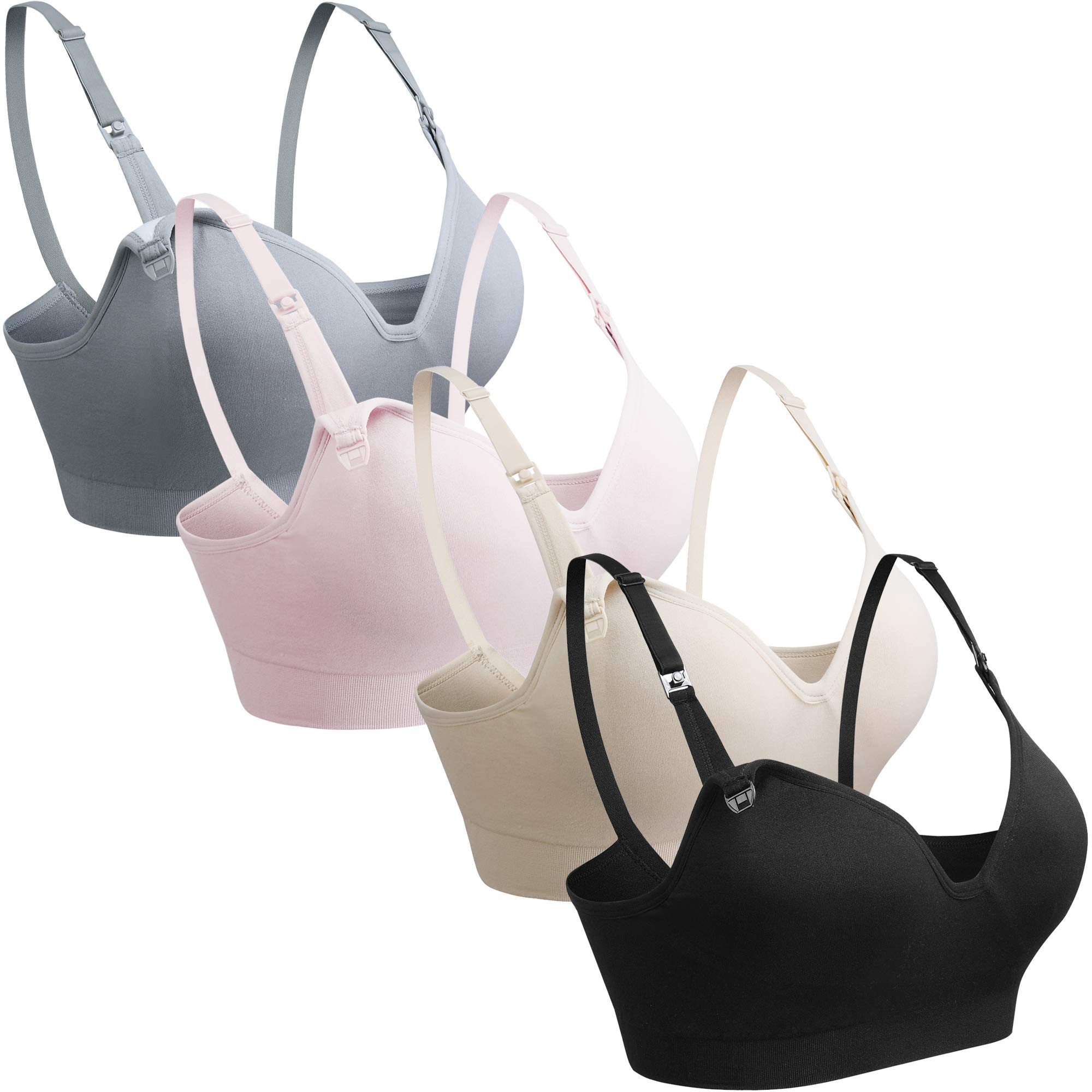 GXXGE Women's Seamless Nursing Bra - Wireless Maternity Bra for Breastfeeding, Push Up & Sleep Comfort - Perfect for Nursing Moms, Postpartum Recovery & Everyday Wear