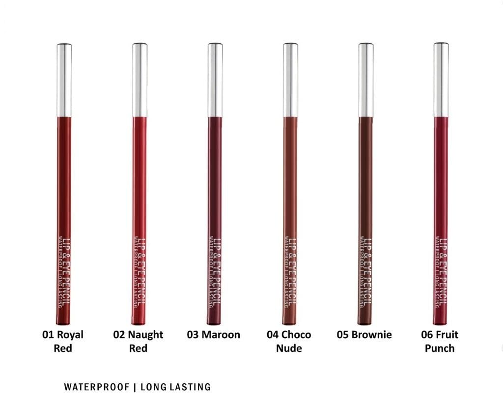 FLENGO Matte Lip Liner Set - 6 Long Lasting Lip Pencils for Smooth One-Swipe Application (Multi-Color 1-6) | Perfect for Everyday Makeup, Party Looks & Professional Makeup Artists
