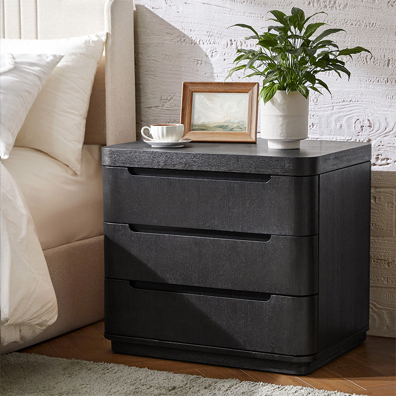 Yolanda Large 3 Drawer Nightstand with Hidden Storage - Modern Bedside Table with Optional Styles - Perfect for Bedroom, Guest Room, or Small Space Organization
