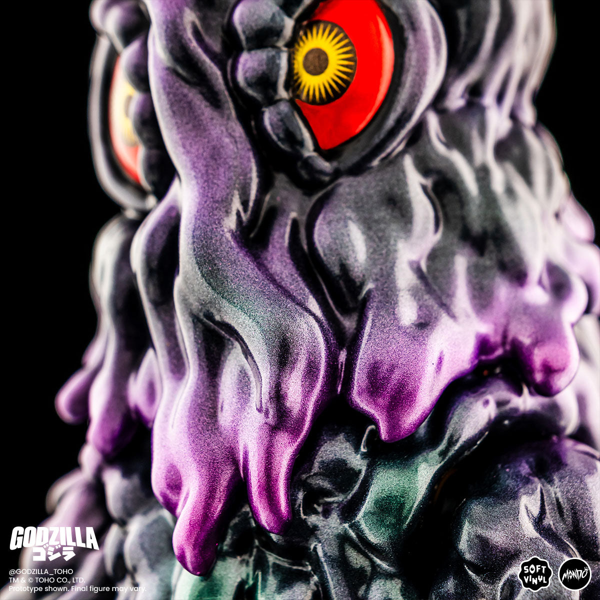 Godzilla vs Hedorah Soft Vinyl Figure Set - Limited Edition Oil Slick Variant - Japanese Kaiju Collectible for Display & Home Decor