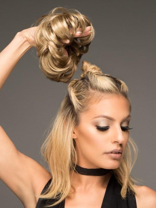 Fun Bun Synthetic Hair Wrap - Perfect for Women's Hairstyles, Quick & Easy Updos for Work, Parties & Everyday Wear