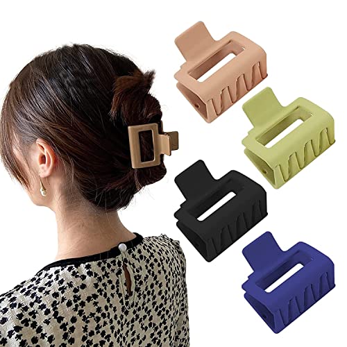 Glamifirsto 6-Piece Square Hair Claw Clips for Women & Girls - Strong Hold Hair Accessories for Thin Hair - Perfect for School, Work, and Everyday Styling