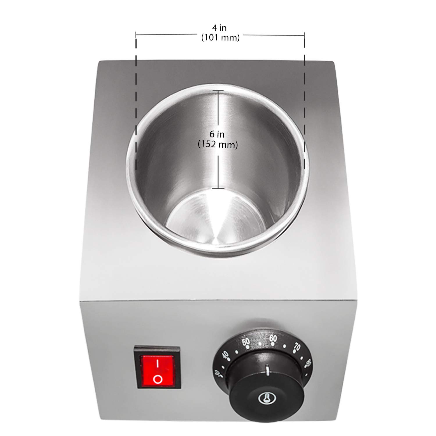 ALDKitchen Electric Sauce Dispenser & Heater - Commercial Stainless Steel Sauce Warmer 110V (1-Head) - Perfect for Restaurants, Catering & Food Service Businesses